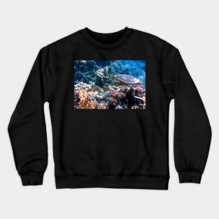 Turtle Under the Ocean Crewneck Sweatshirt